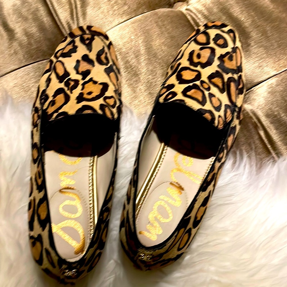 Sam Edelman calf hair leather loafers. Worn once. Size 9